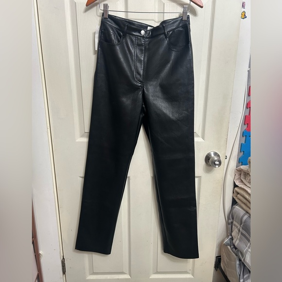 Wilfred the Melina pants high waisted faux leather‎ women’s size 8 black color - Picture 4 of 6